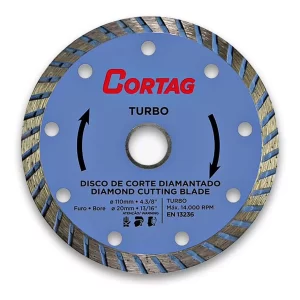 Disco Diamantado Turbo Diametro 110 Mm Furo 20 Mm Cortag