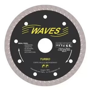 Disco De Corte Diamantado Turbo 110mm/20 Black Waves