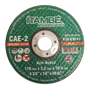 Disco Corte Ferro Itambe 4.3/8-2t F-20 Mak