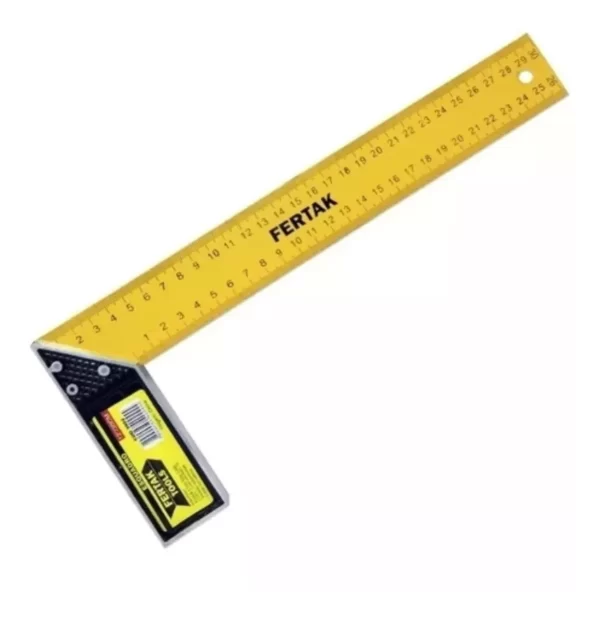 Esquadro De Aço Com Cabo Metalico 12 Polegadas Fertak