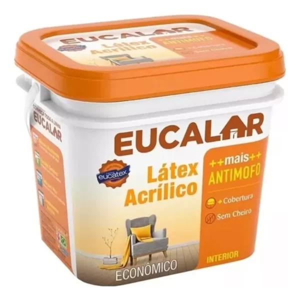Tinta Acrilica Branca 3,6l Anti Mofo Sem Cheiro Eucalar