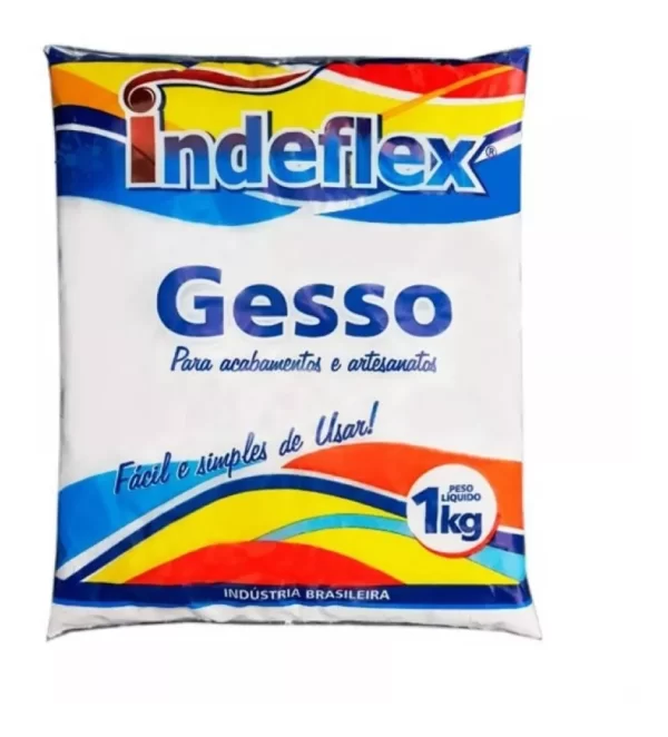 Gesso Em Pó 1kg -seca Rápido Artesanato E Reparos
