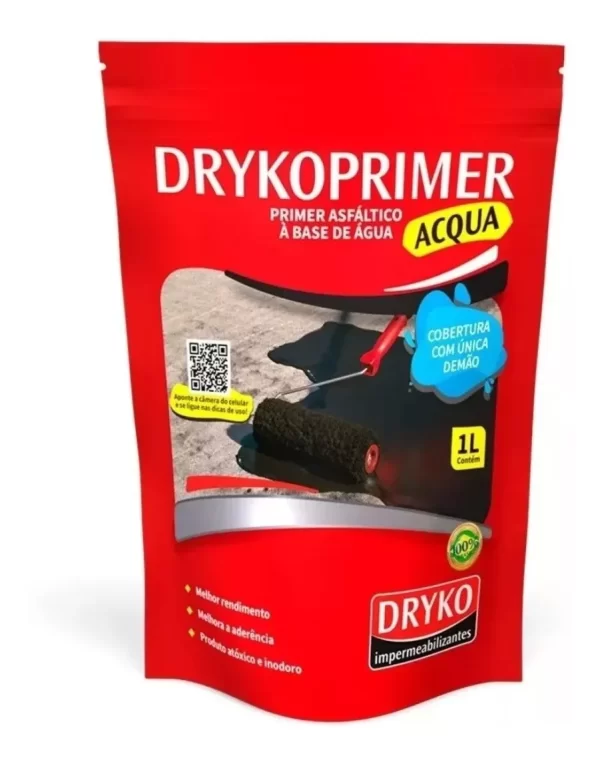 Primer Asfáltico Base Água P/ Mantas E Fitas 1l Drykoprimer