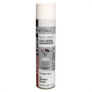 Tinta Spray Branco Fosco Uso Geral 400 Ml Chemi Color