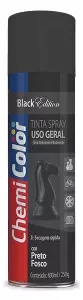 Tinta Spray Uso Geral Preto Fosco 400 Ml - Chemi Color