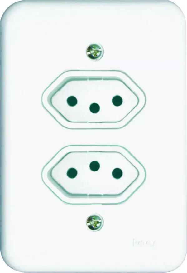 2 Tomadas Distanciadas 2p+t 10a Linha Pollar Radial