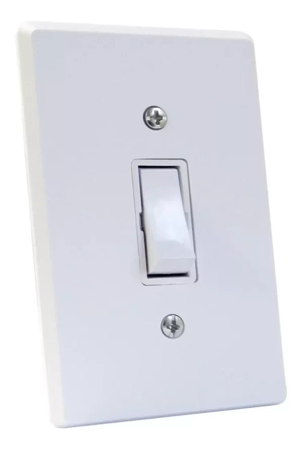 Apagador Simples 1 Tecla Interruptor 1 Tecla Branca Radial