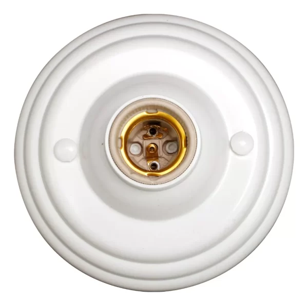 Plafonier Plafon Decorativo Redondo E27 100w Bivolt Cor Branco Voltagem 110v/220v